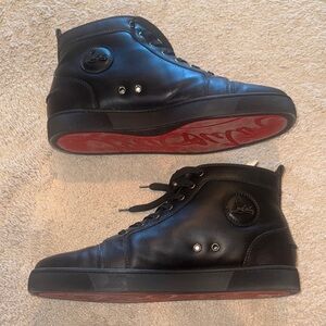 Christian Louboutin Black High-Top Sneakers